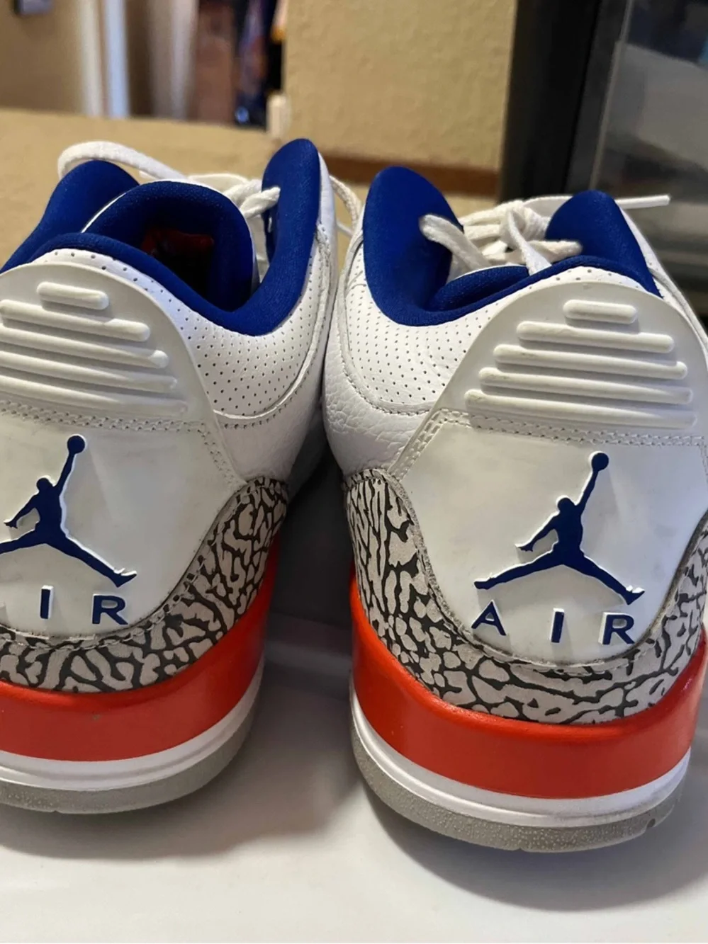 Nike Air Jordan 3 Retro Knicks 2019 136064-148 White Orange Blue Size 11.5 NY